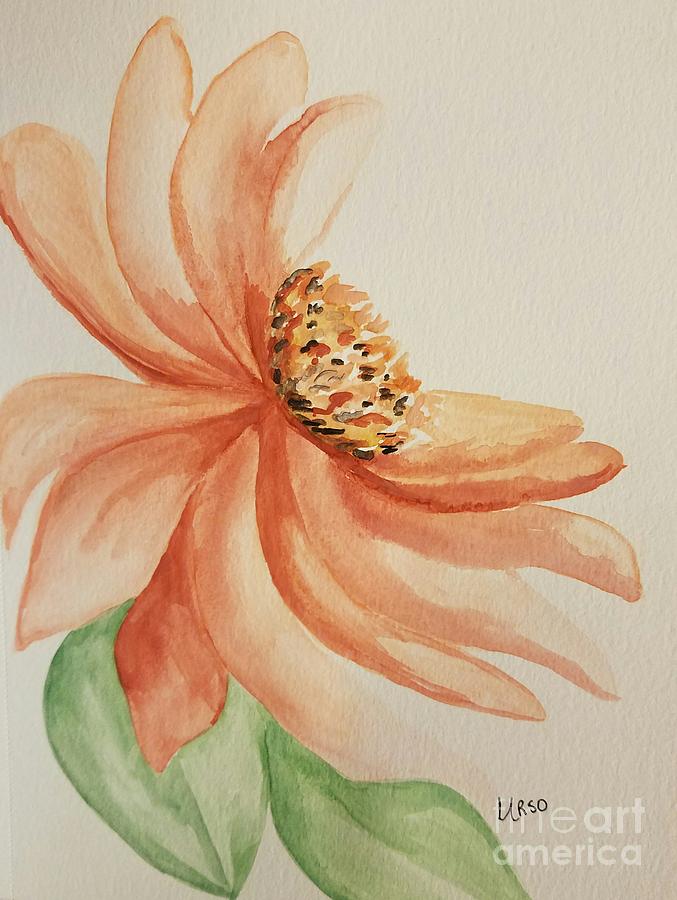 Peach Magnolia Painting by Maria Urso