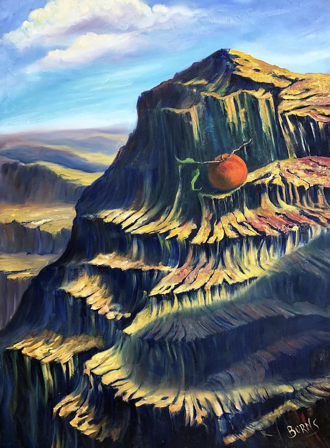 Peach on the Crags Painting by Rand Burns