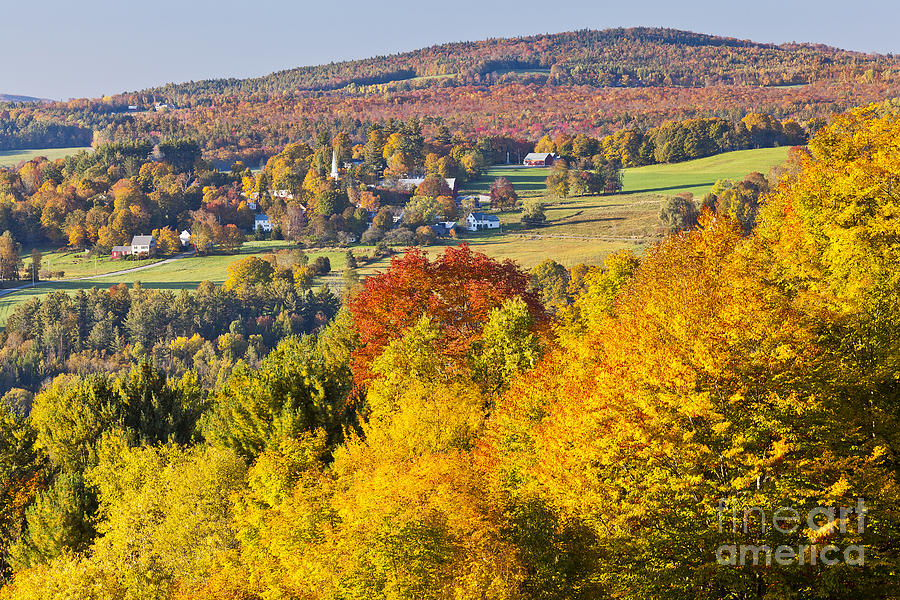 Fall Photograph - Peacham Vermont Autumn by Alan L Graham