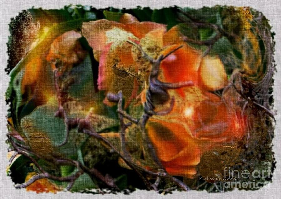 Peaches and Cream Digital Art by Kathie Chicoine