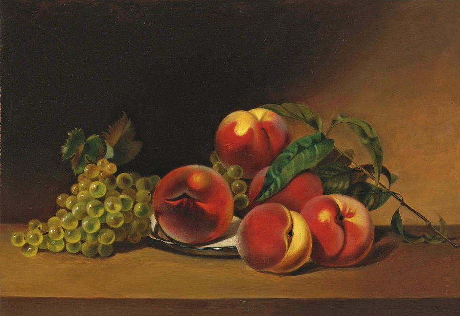Peaches and Grapes Painting by Margaretta Angelica Peale