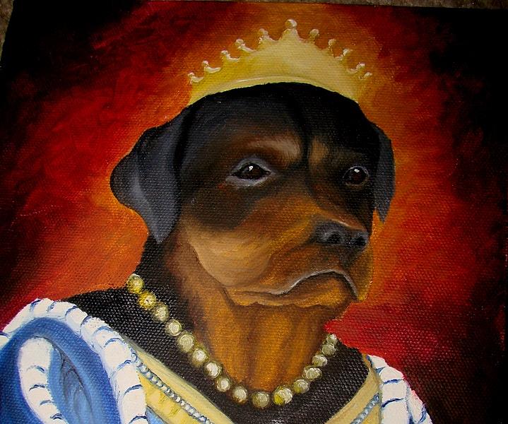 Dog Painting - Peaches by Glory Fraulein Wolfe