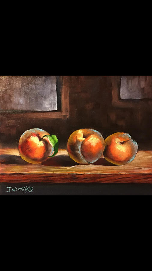 Peaches  Painting by Justin Wozniak