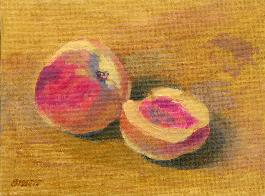 Peaches Painting by Robert Bissett