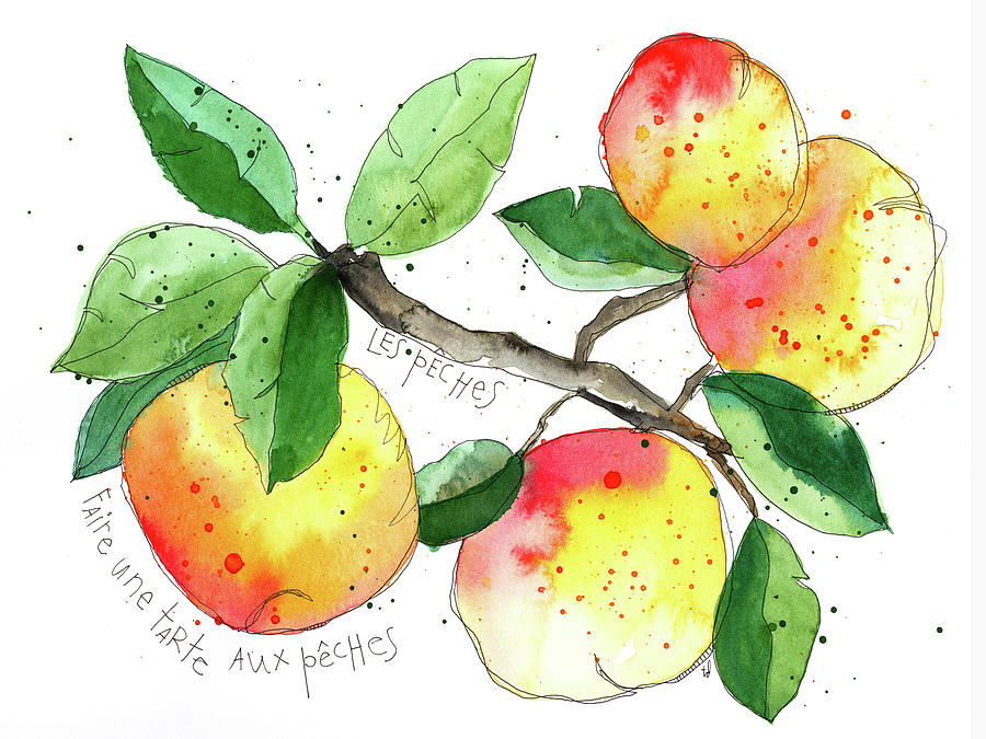 Peaches Painting by Tonya Doughty