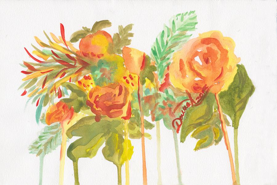 Peachy Bouquet Painting