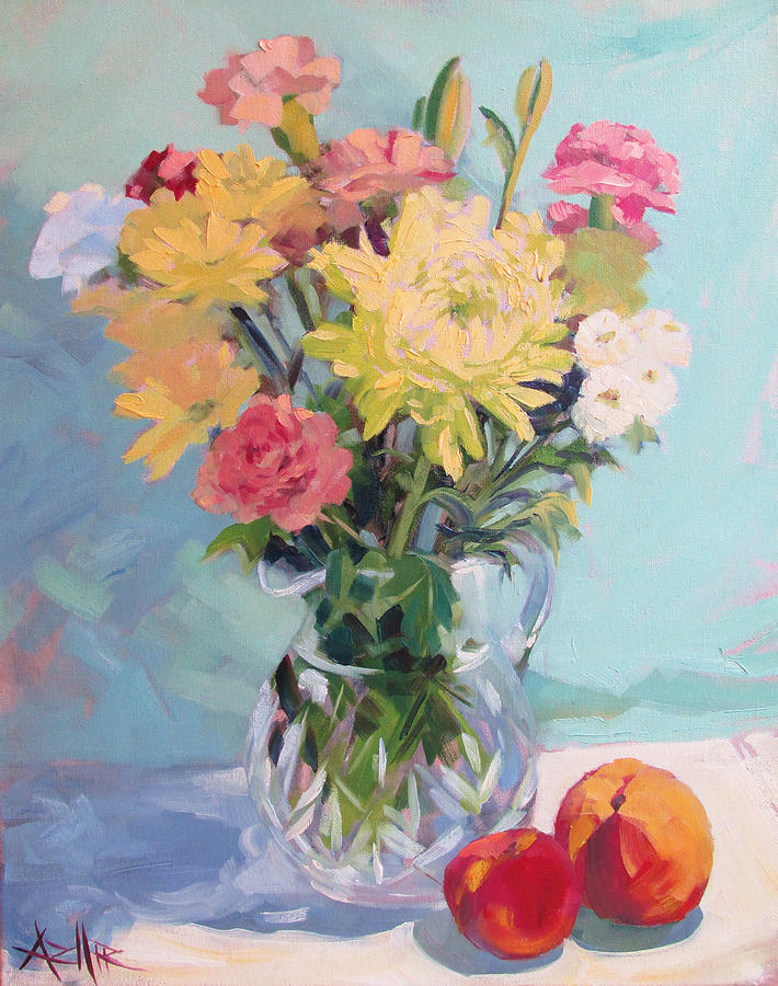 Flower Painting - Peachy Keen by Vita Fine