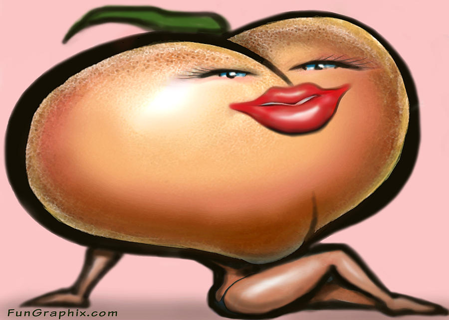 Peachy Greeting Card by Kevin Middleton