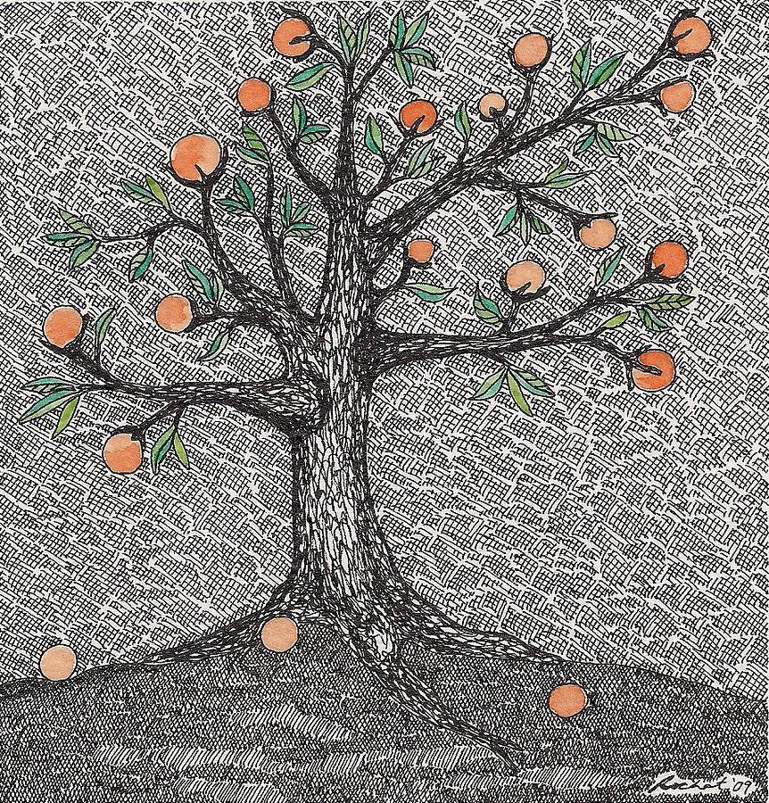 Tree Painting - Peachy by Melanie Rochat