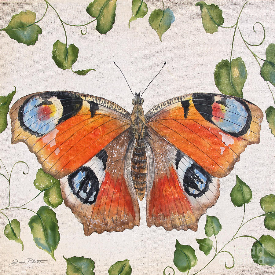 Peacock Butterfly-JP3878 Painting by Jean Plout