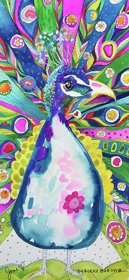 Peacock Painting - Peacock by Deborah Burow