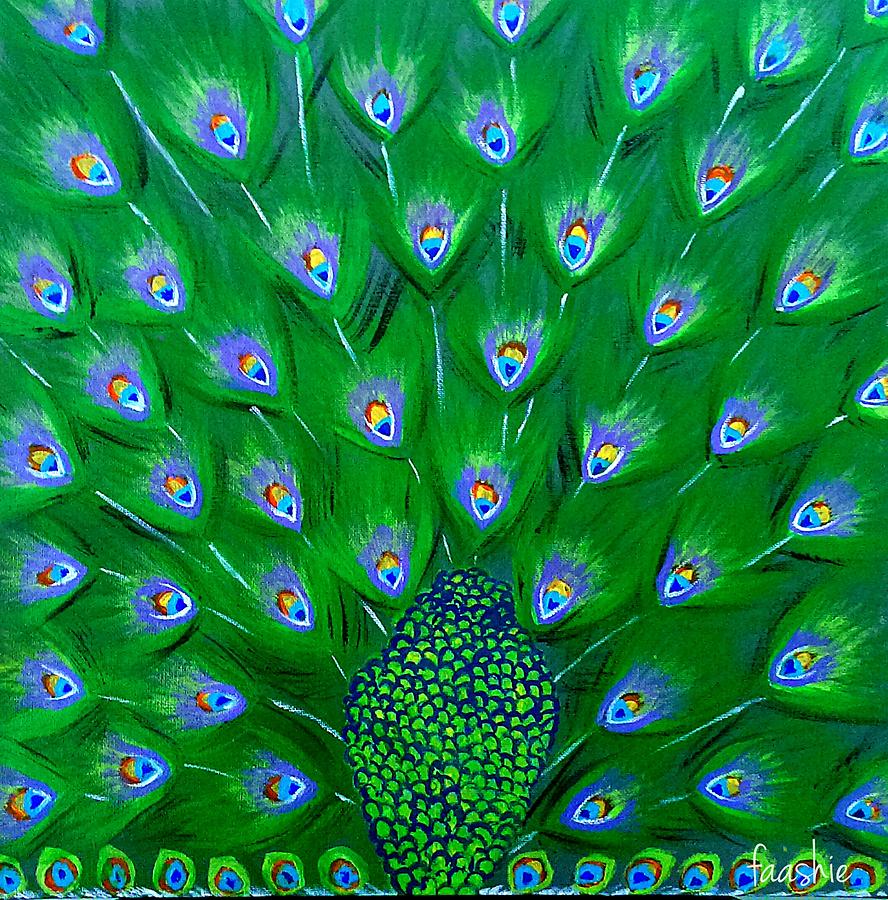 Peacock feathers  Painting by Faashie Sha