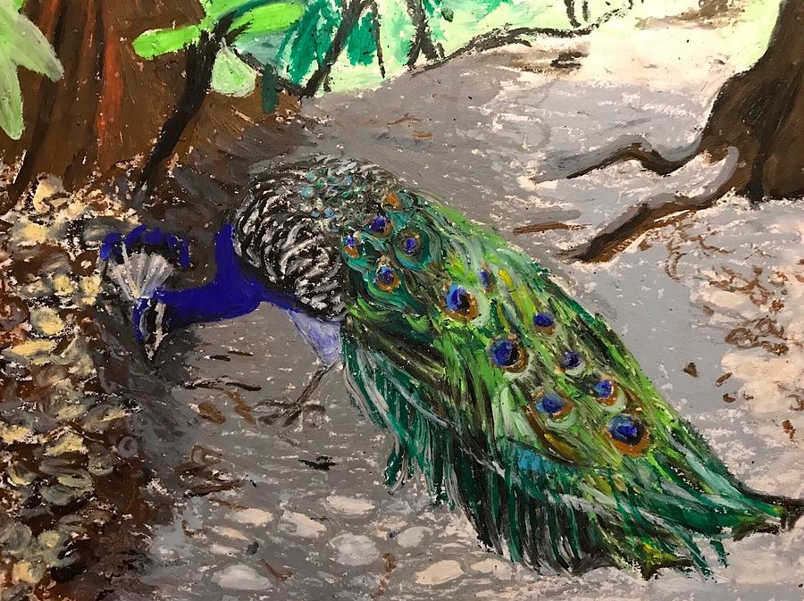 Peacock in the Jungle Pastel by Danielle Rosaria
