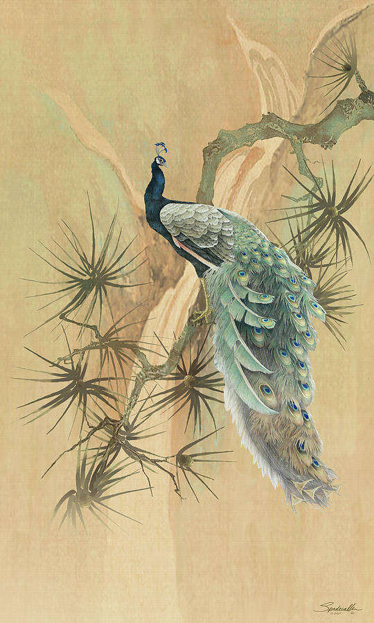 Peacock In The Pines Digital Art by M Spadecaller
