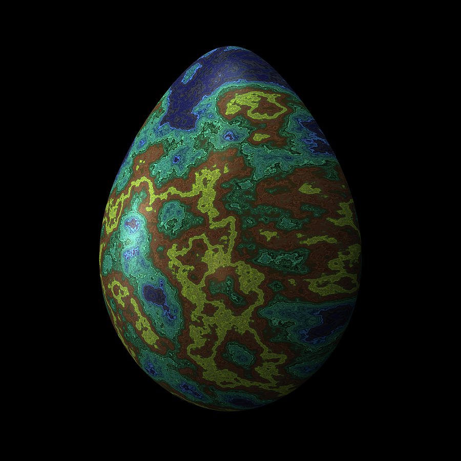 Peacock Iridescent Egg Digital Art by Hakon Soreide
