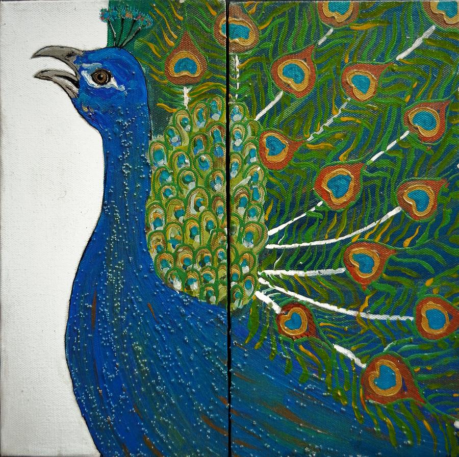 Peacock Painting - Peacock IV by Kruti Shah