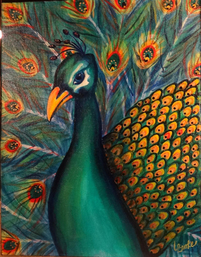 Peacock Painting by Lesli Burke | Fine Art America