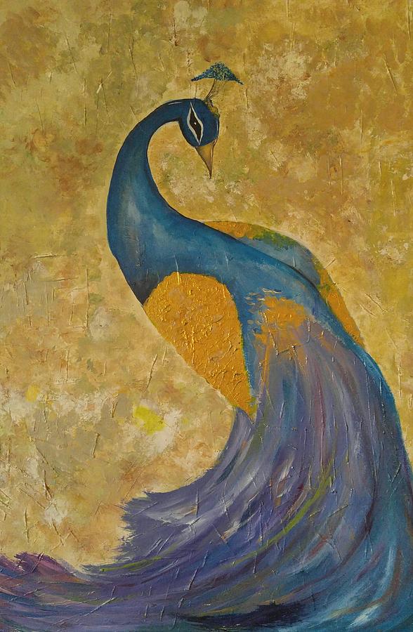Peacock Painting - Peacock by Libby Sealy