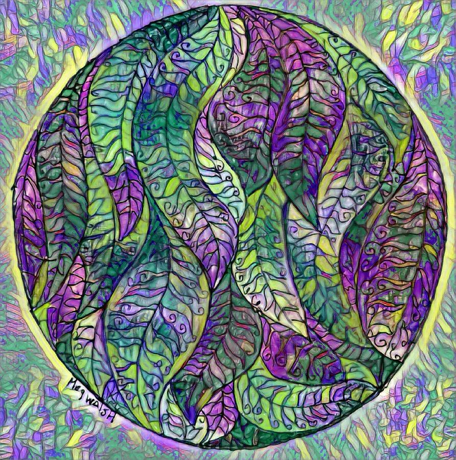 Peacock mandala 3 Digital Art by Megan Walsh