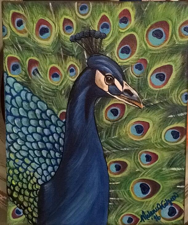 Peacock Painting by Melanie Widgeon - Fine Art America