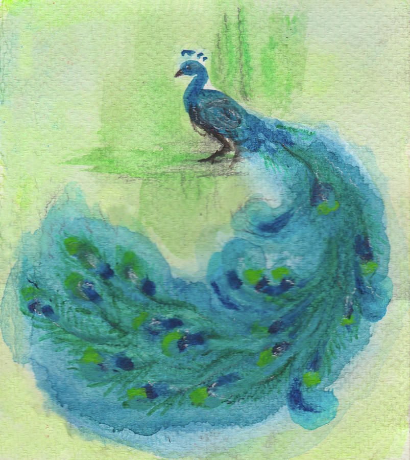 Peacock No. 2 Painting by Jennie Hallbrown - Fine Art America