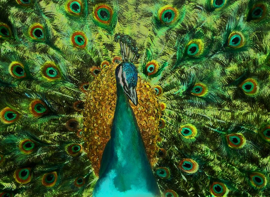 Peacock Pride Painting by Lynda McDonald