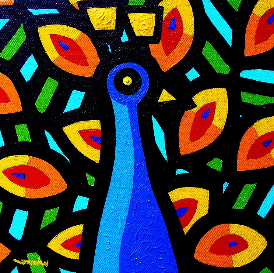 Peacock Painting - Peacock VI by John  Nolan