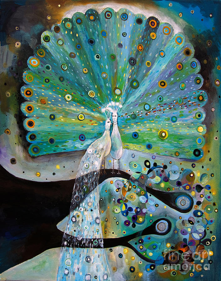 Peacock Wedding Painting by Manami Lingerfelt