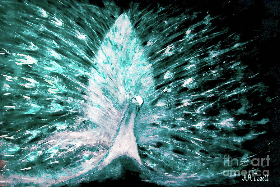 Peacock White and Blue Photograph by Humphrey Isselt - Pixels