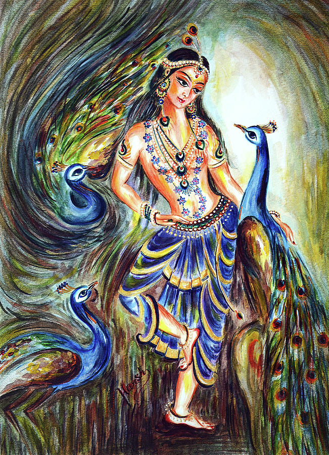 Peacock Painting - Peacocks - Lover by Harsh Malik