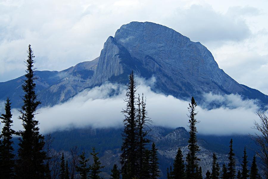 Jasper National Park Photograph - Peak above the Clouds by Larry Ricker