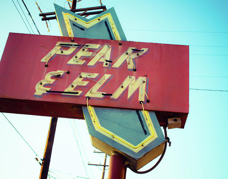 Dallas Neon Sign Peak and Elm  Photograph by Sonja Quintero