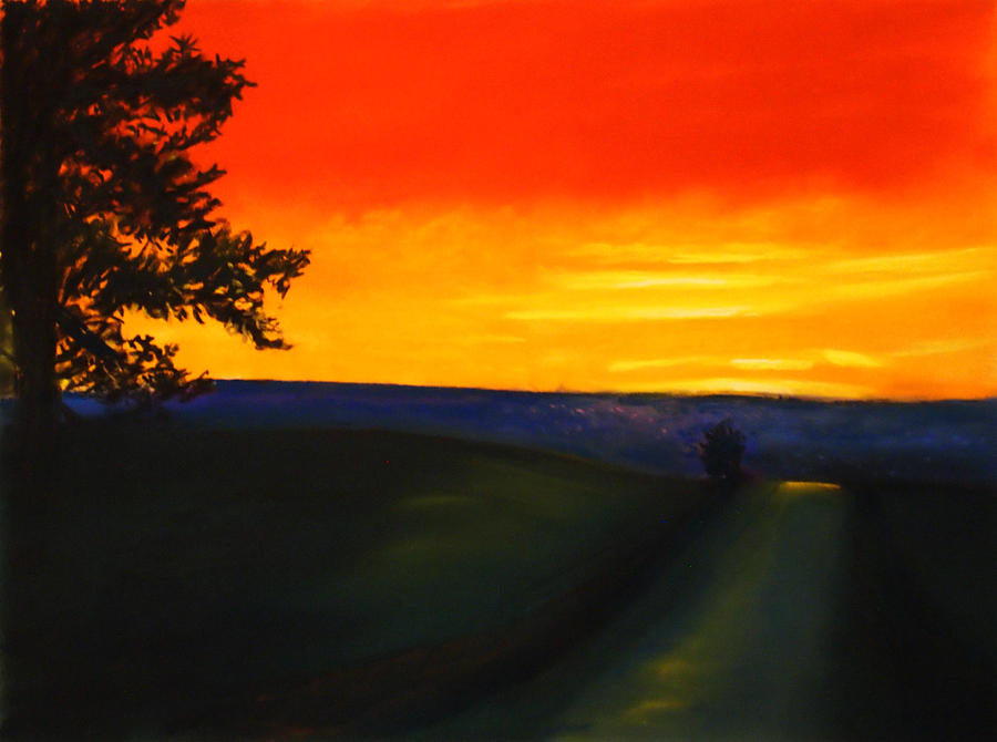 Peak District Sunset Painting by Dave Griffiths