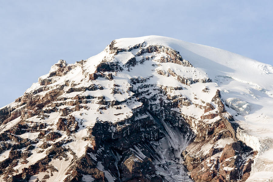 Peak of Mount Rainier Photograph by Michael Russell