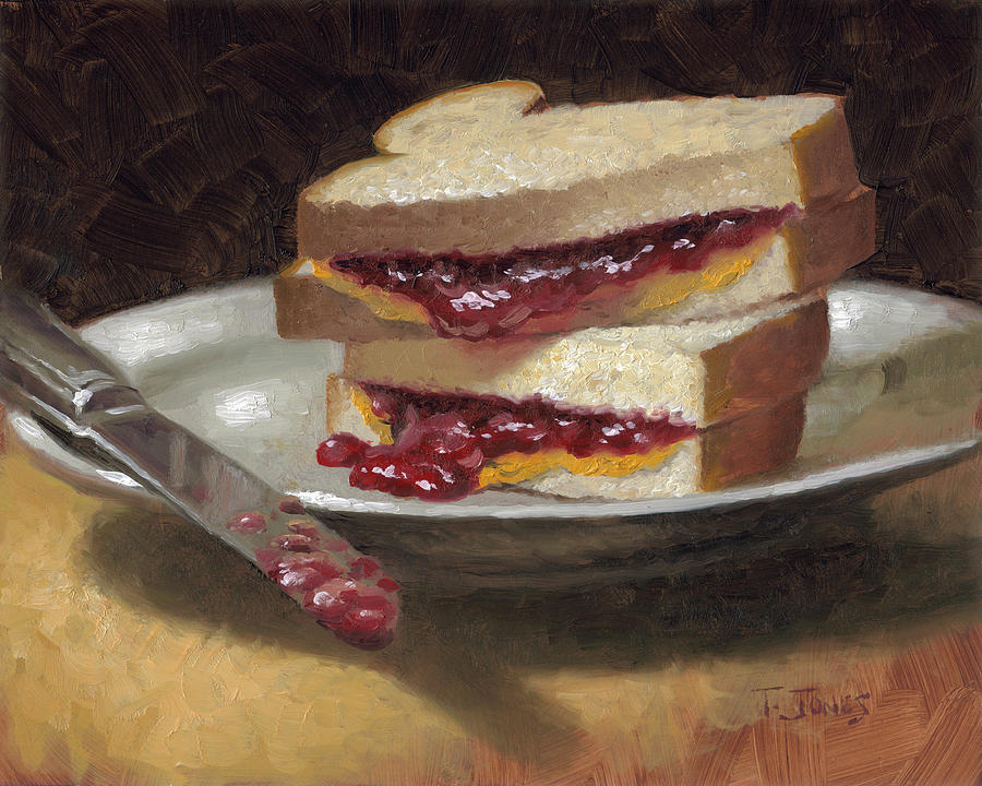 Still Life Painting - Peanut Butter Jelly Time by Timothy Jones