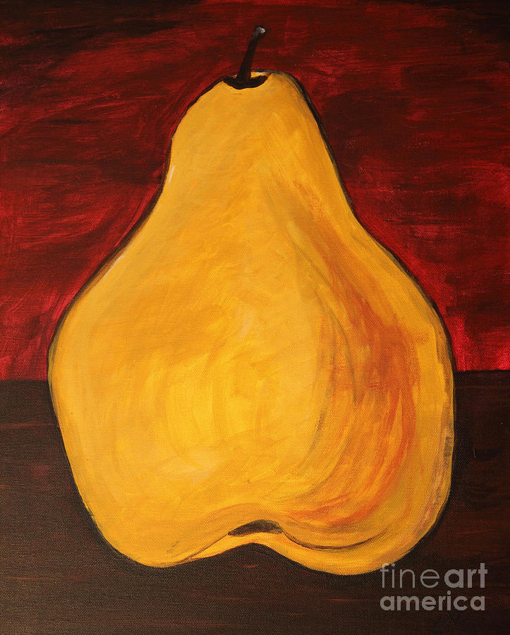 Pear Painting - Pear by Amanda Barcon
