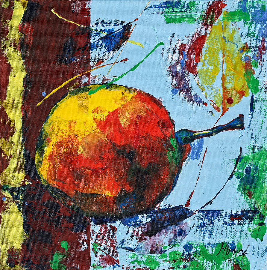 Pear And Sun Painting by Maria Arnaudova - Fine Art America