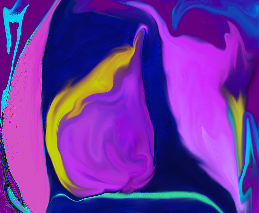 Abstract Digital Art - Pear At Twilight by Ian  MacDonald