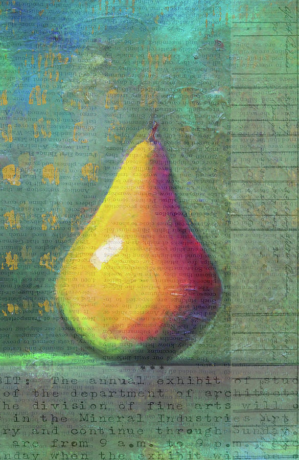Pear Context Painting by Nancy Merkle