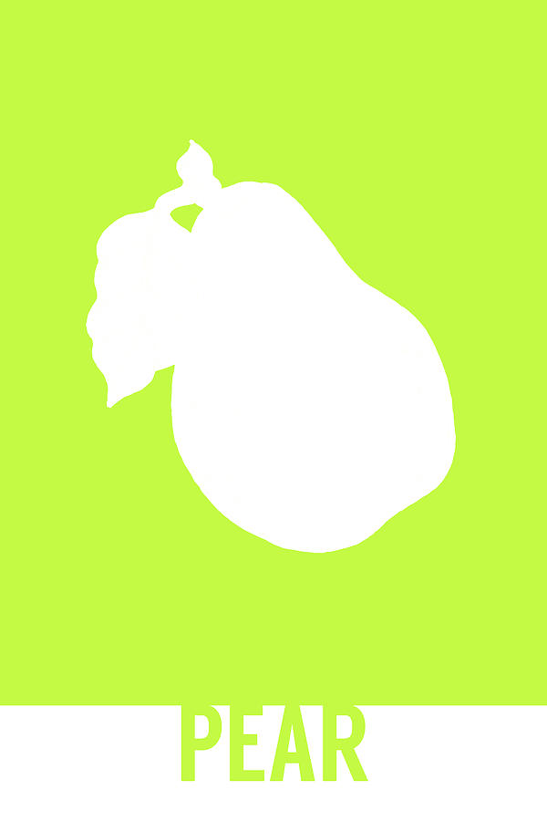 Pear Mixed Media - Pear Food Art Minimalist Fruit Poster Series 009 by Design Turnpike