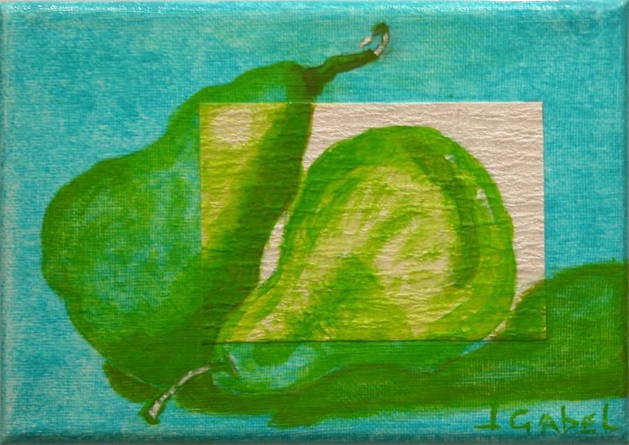 Still Life Painting - Pear Gem 2 by Laura Gabel Still Life Painting - Pear Gem 2 by Laura Gabel