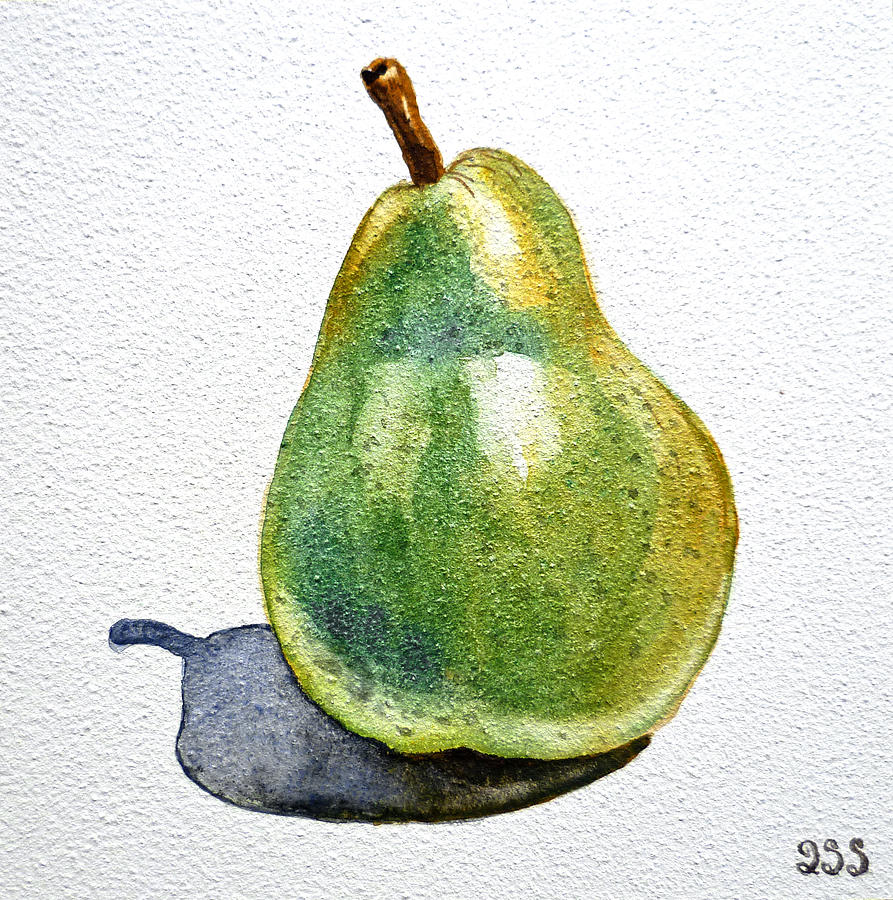 Pear Painting - Pear by Irina Sztukowski