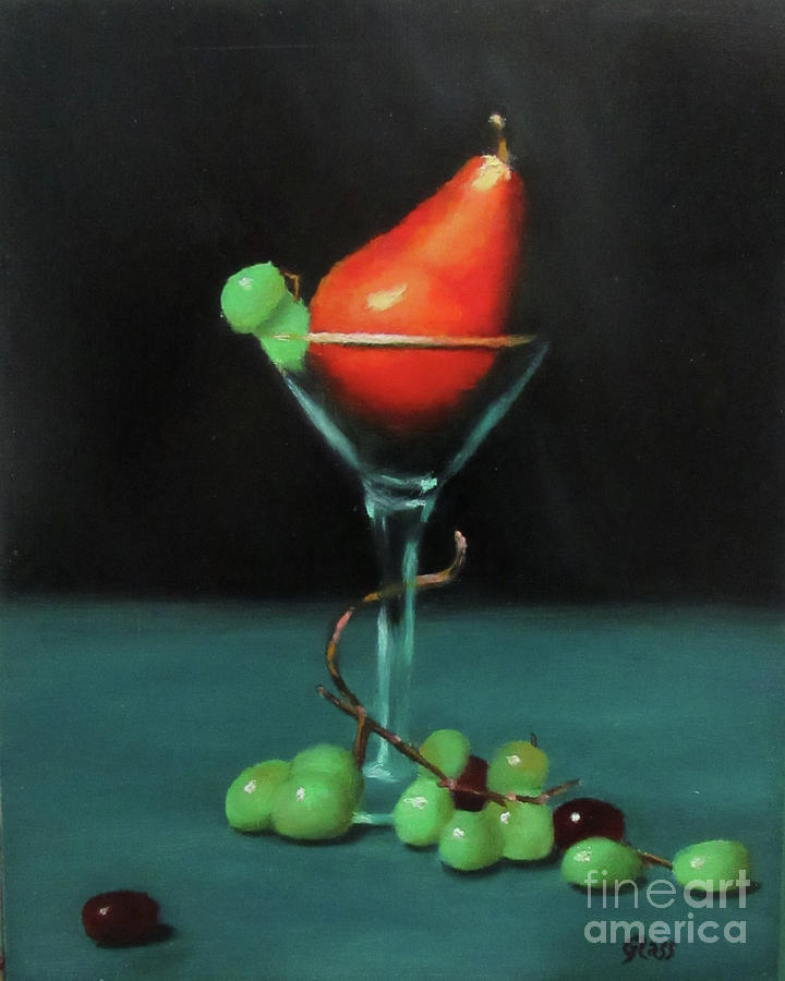 Still Life Painting - Pear Martini by Tina Glass