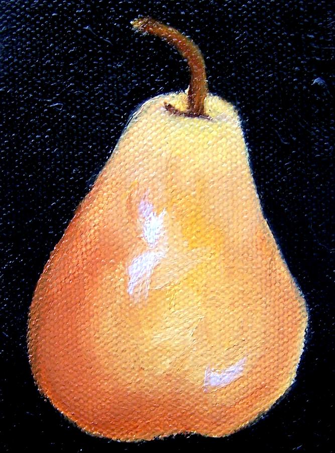 Pear Miniature Painting by Susan Dehlinger