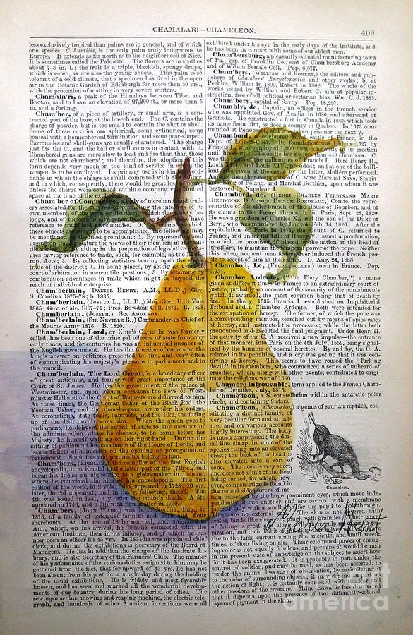 Pear on Antique Paper Painting by Maria Hunt