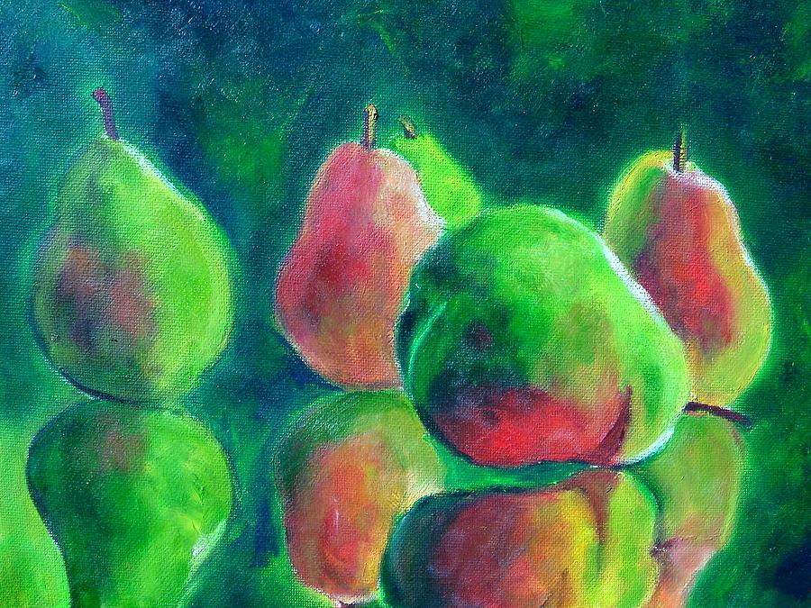 Pear Painting - Pear paintings - Pear Moods by Virgilla Lammons