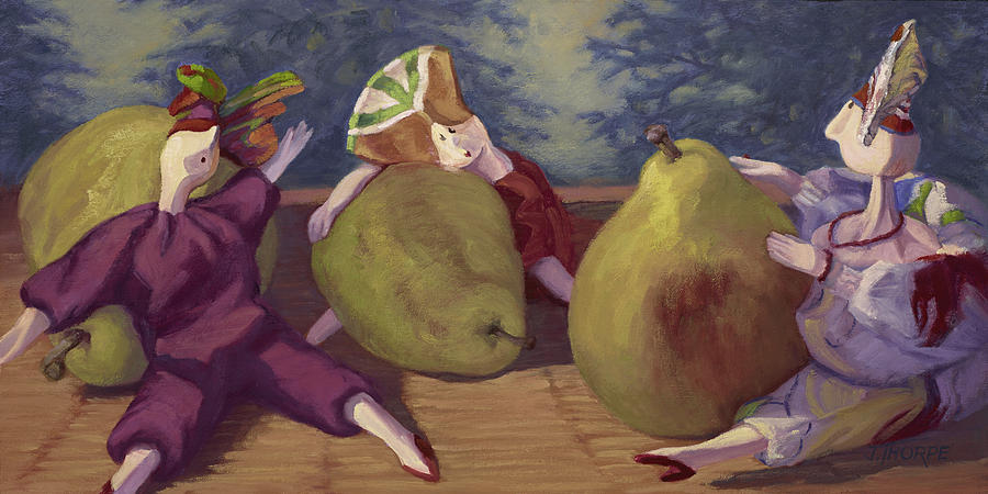 Pear Partners Painting by Jane Thorpe