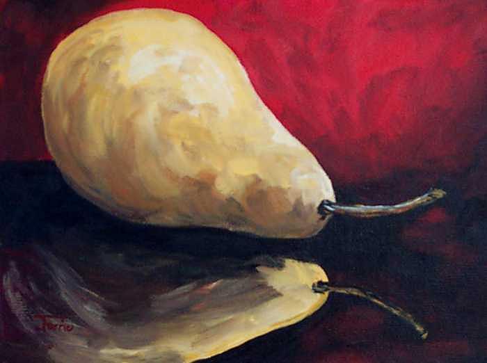 Pear Reflections II - sold Painting by Torrie Smiley