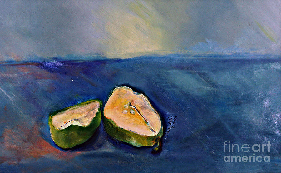 Pear Split Painting by Daun Soden-Greene
