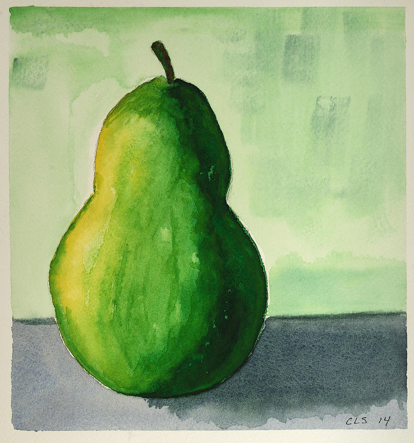 Pear Study #2 Painting by Cynthia Schoeppel